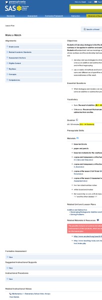 Make a Match Lesson Plan