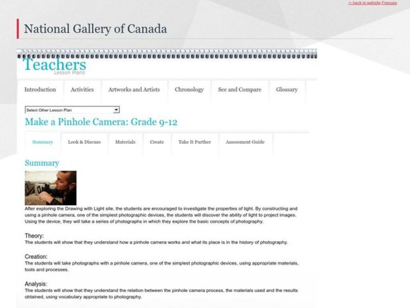 Make a Pinhole Camera Lesson Plan