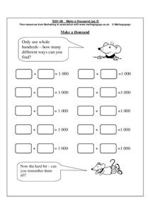 Make a Thousand Worksheet