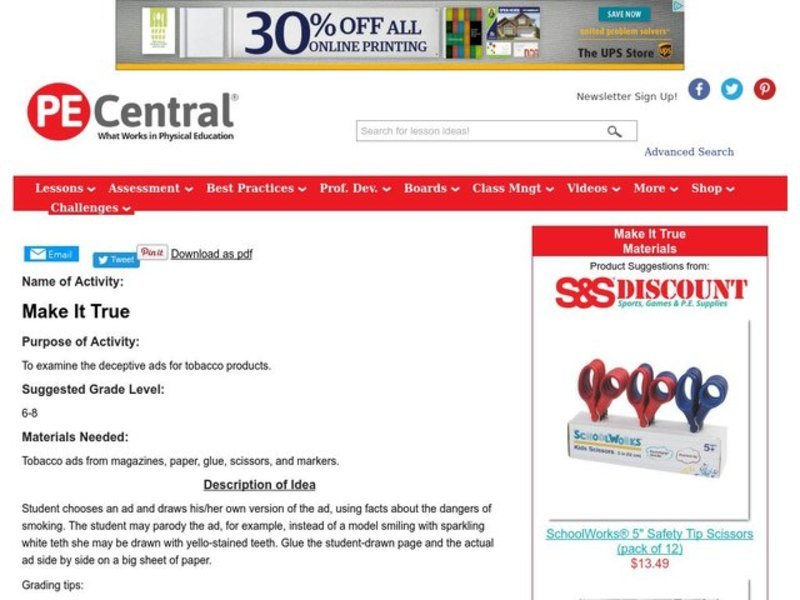 Make It True Lesson Plan