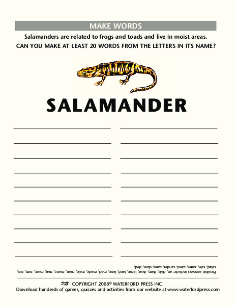 Make Words Lesson Plan