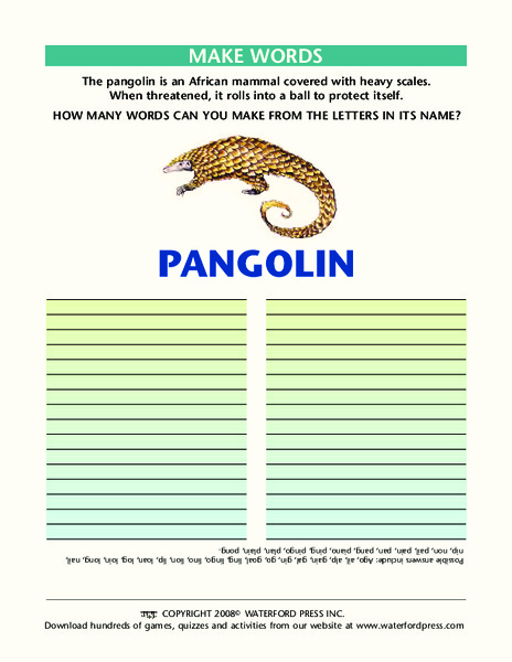 Make Words Lesson Plan