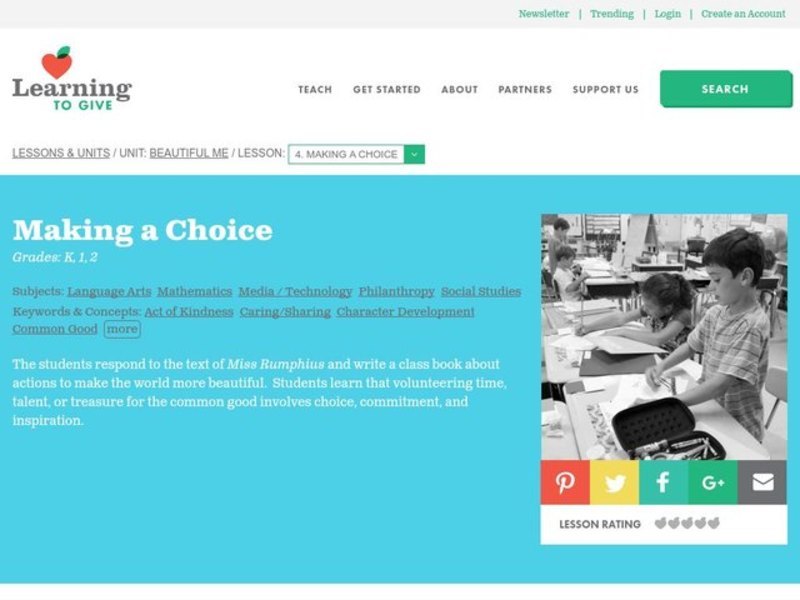 Making a Choice Lesson Plan