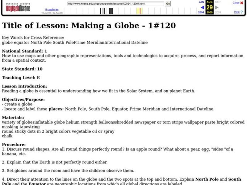 Making a Globe Lesson Plan
