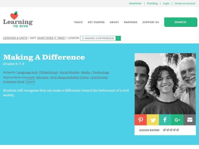 Making a Difference Lesson Plan