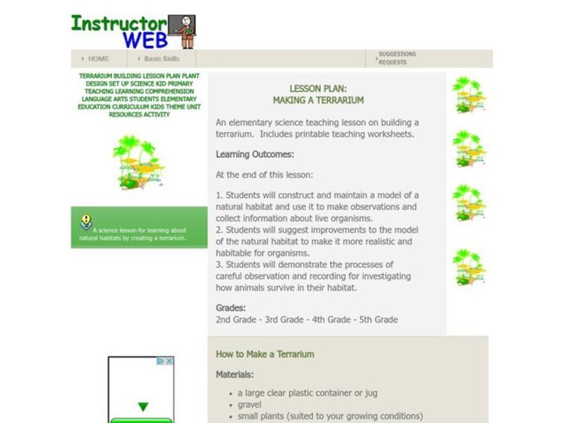 Making a Terrarium Lesson Plan