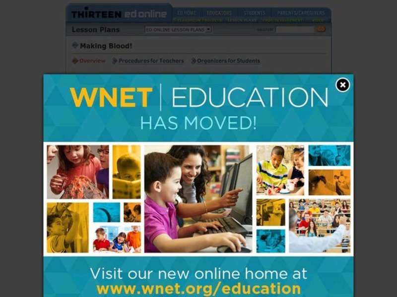 Making Blood! Lesson Plan