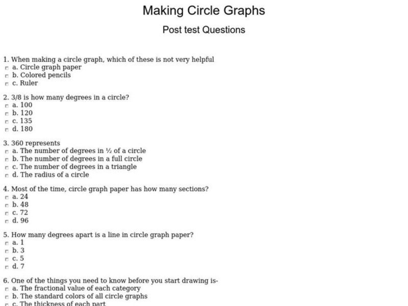Making Circle Graphs Interactive