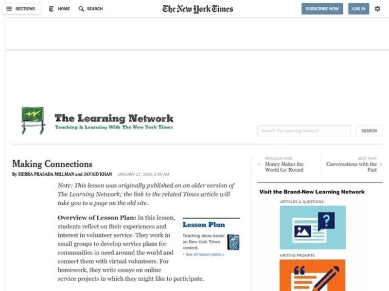 Making Connections Lesson Plan