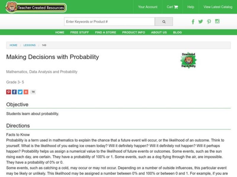 Making Decisions with Probability Lesson Plan