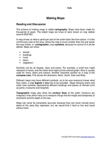 Making Maps Worksheet
