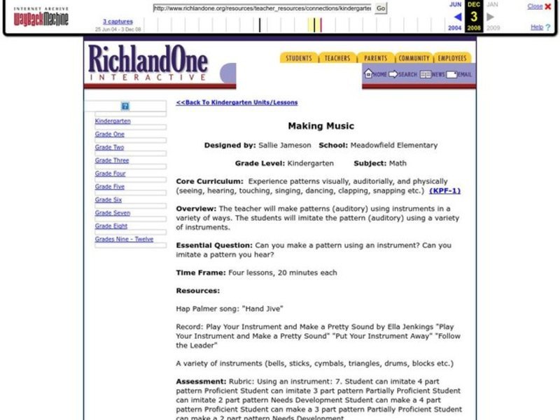 Making Music Lesson Plan