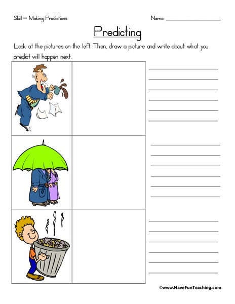 Making Predictions Worksheet