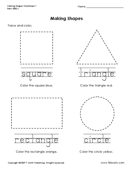 Making Shapes Worksheet