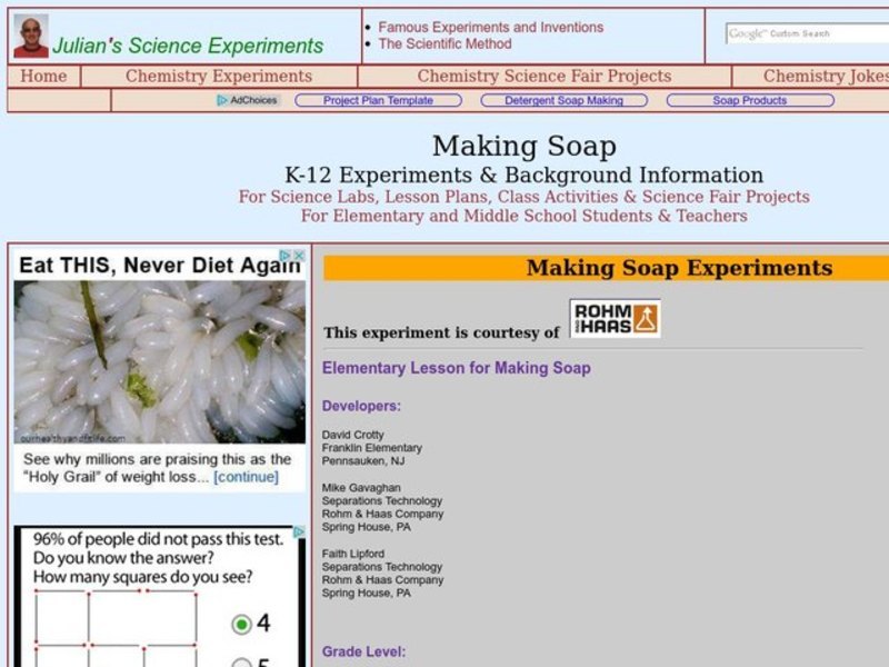 Making Soap Lesson Plan