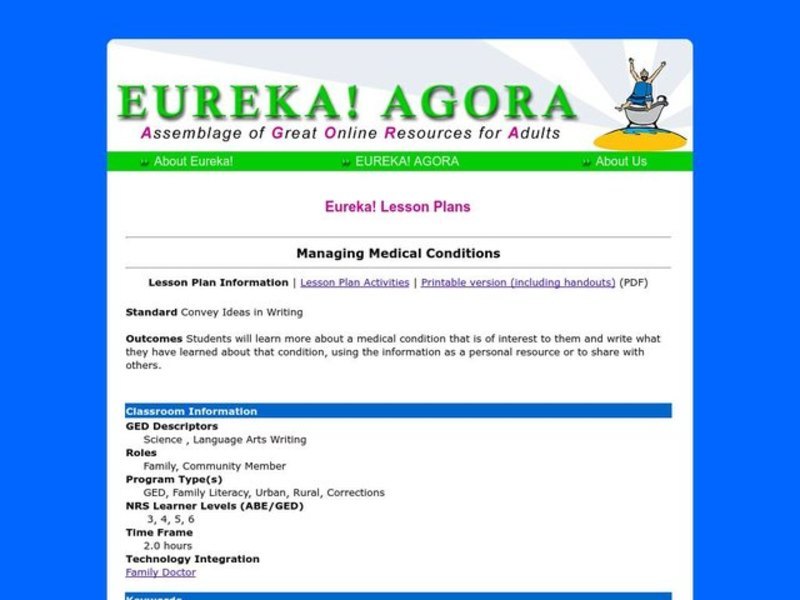 Managing Medical Conditions Lesson Plan