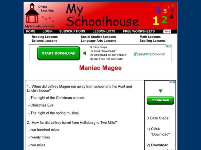Maniac Magee Interactive