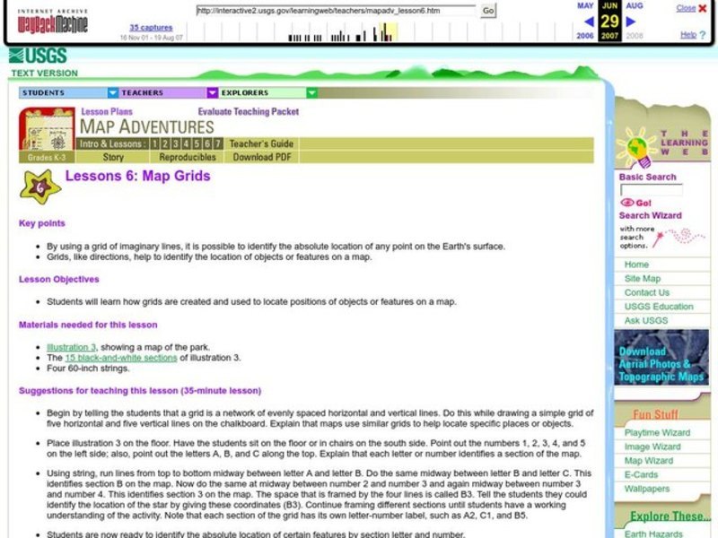Map Grids Lesson Plan
