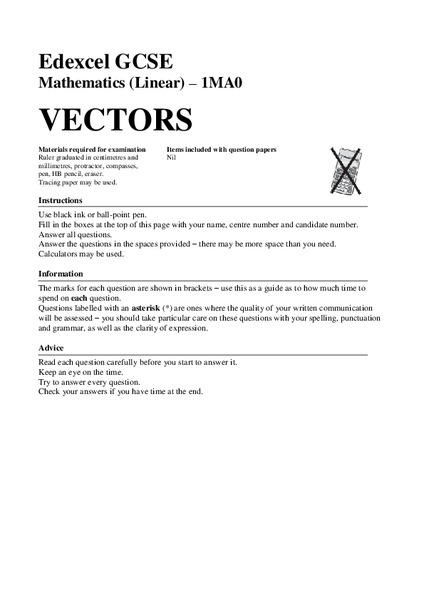 Vectors Assessment