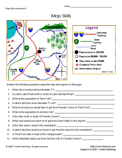 Map Skills Worksheet