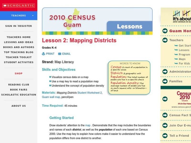 Mapping Districts Lesson Plan