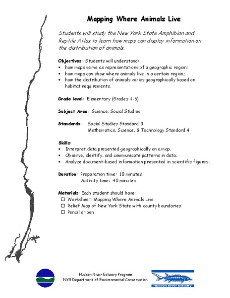Mapping Where Animals Live Lesson Plan