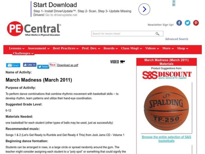 March Madness Lesson Plan