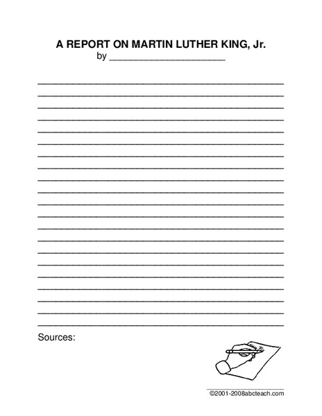 Martin Luther King Worksheet