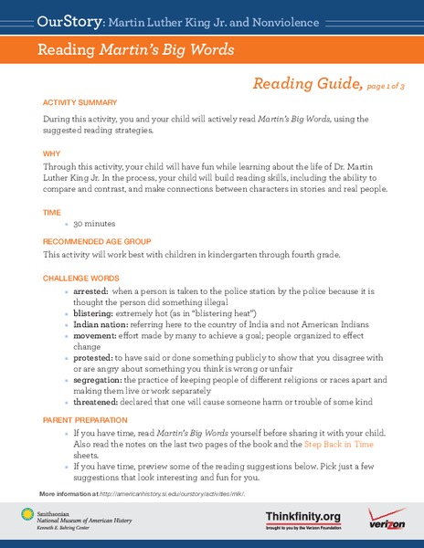 Martin Luther King Jr. and Nonviolence Lesson Plan