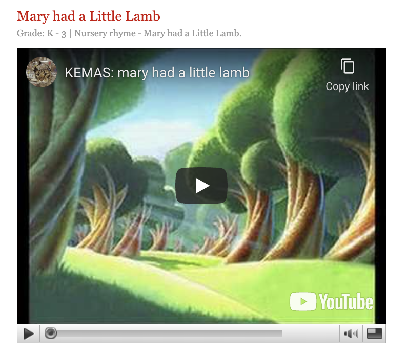 Mary Had a Little Lamb Instructional Video