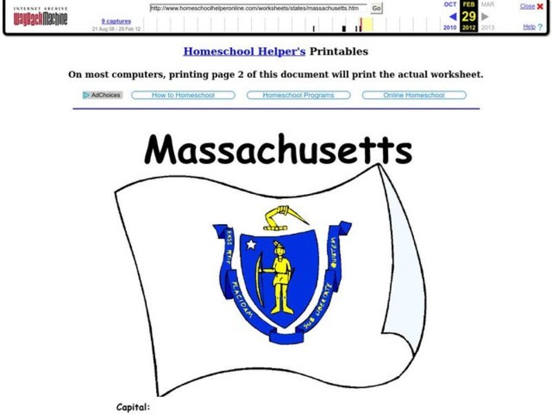 Massachusetts Worksheet