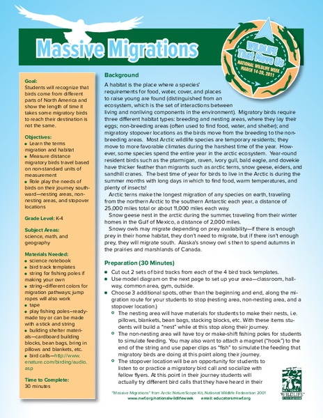 Massive Migrations Lesson Plan
