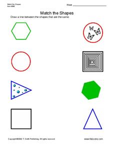 Match the Shapes Worksheet