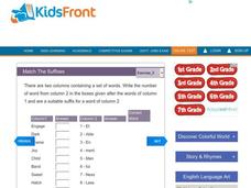 Match the suffixes Worksheet