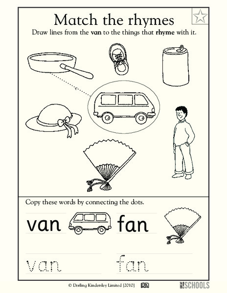 Match the Rhymes Worksheet
