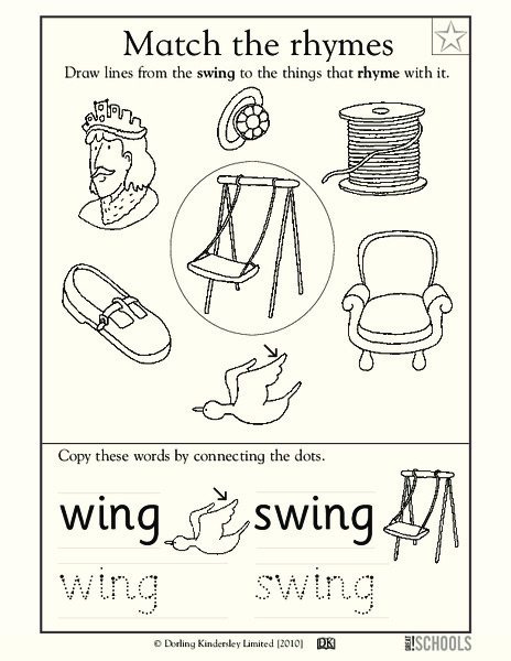 Match the Rhymes Worksheet