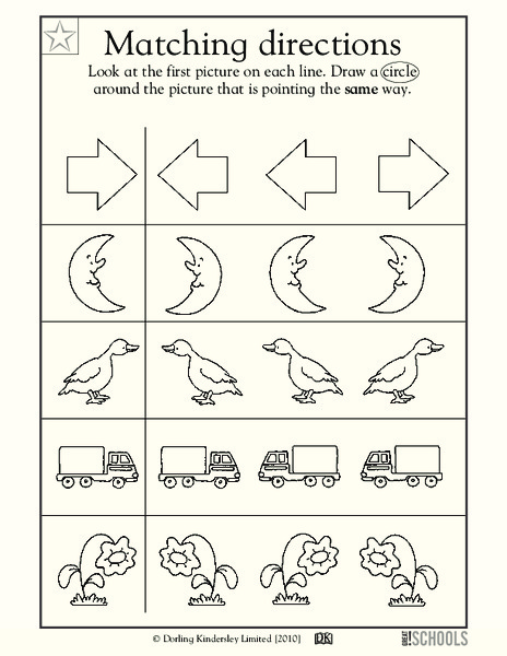 Matching Directions Worksheet