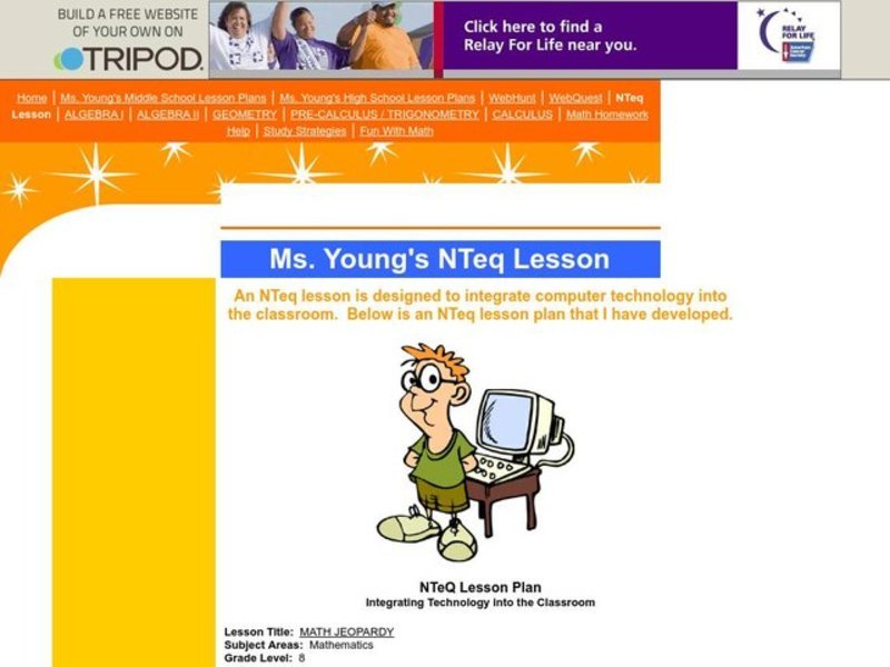 Math Jeopardy Lesson Plan