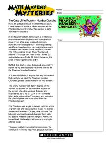 Math Maven's Mysteries Worksheet