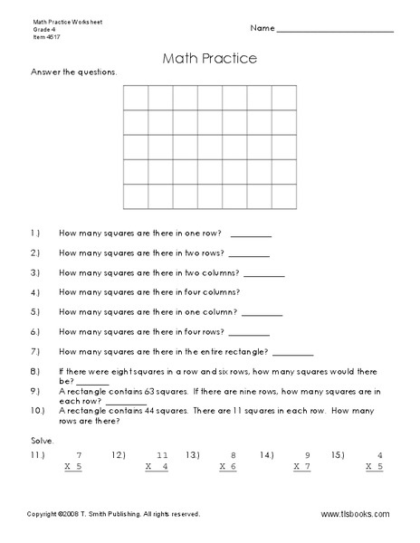 Math Practice Worksheet