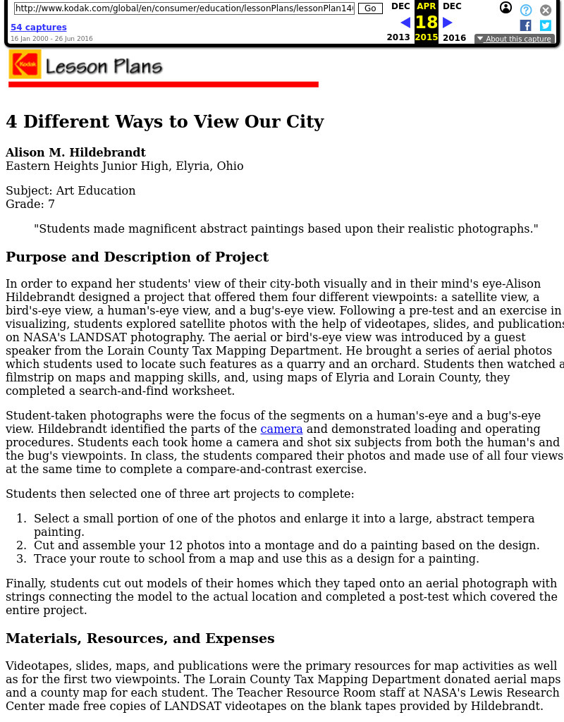 4 Different Ways to View Our City Lesson Plan