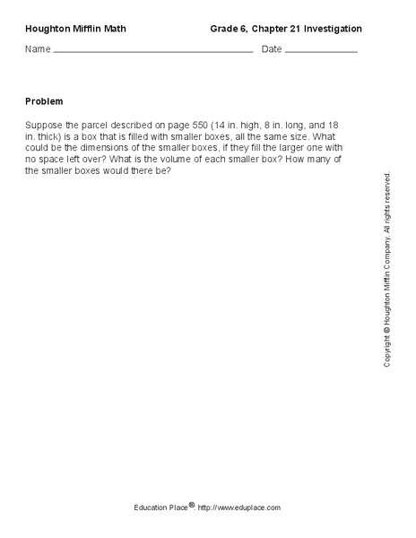 Math Word Problems Worksheet