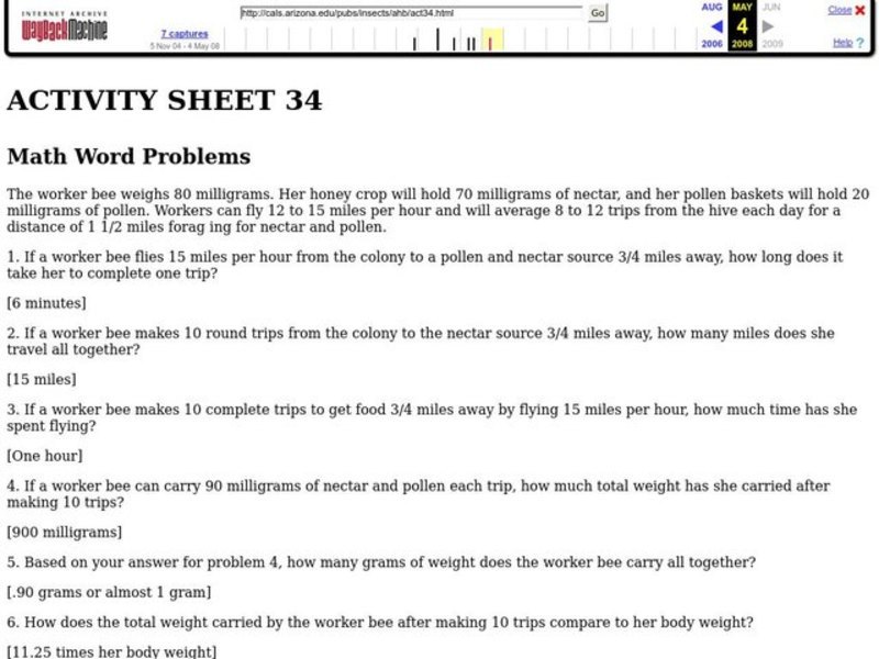 Math Word Problems Worksheet