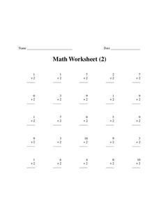 Math Worksheet (2) Worksheet