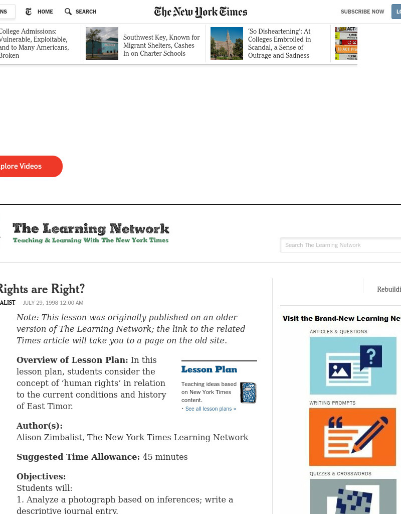 Whose Rights are Right? Lesson Plan