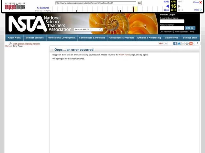 Math Hunt Lesson Plan