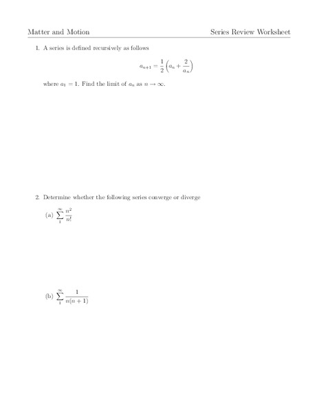 Matter and Motion Lesson Plan