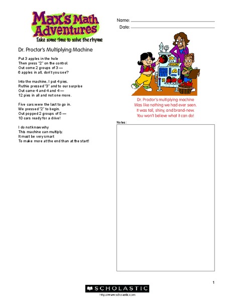 Max's Math Adventures Worksheet