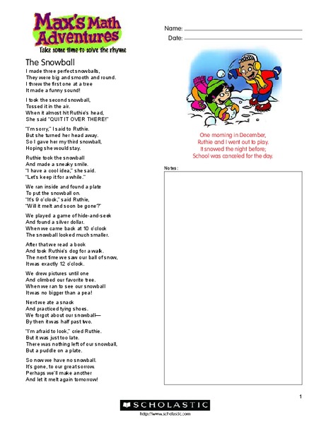 Max's Math Adventures Worksheet