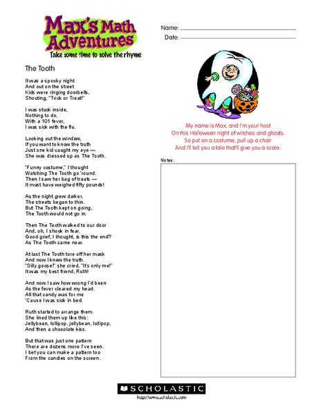 Max's Math Adventures Worksheet